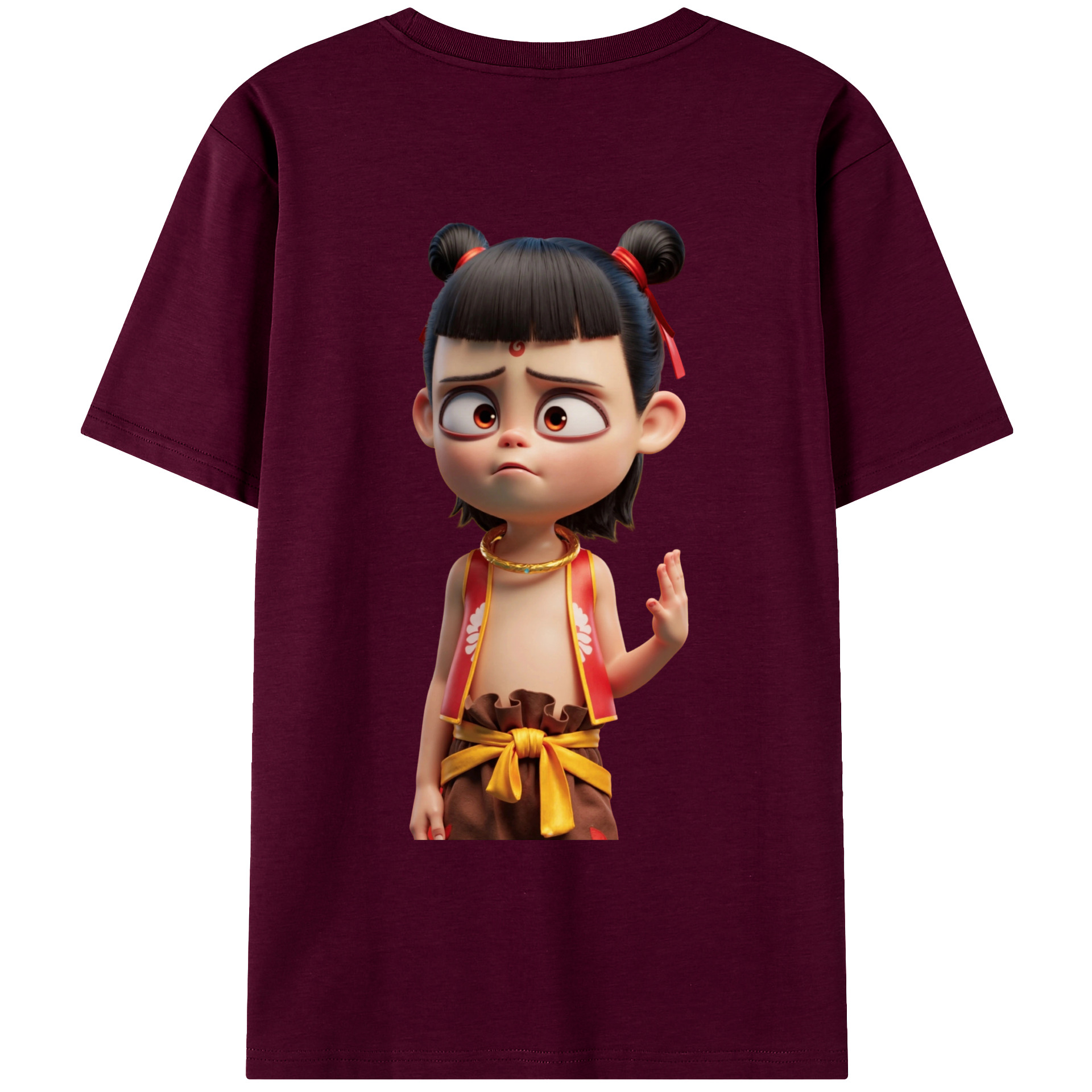 （画像用） Ne Zha 2 ナタ 魔童の大暴れ レディース半袖Tシャツ(バックプリント)